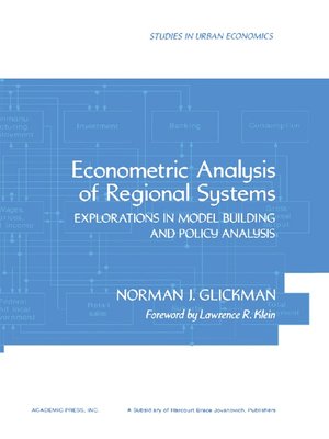 cover image of Econometric Analysis of Regional Systems